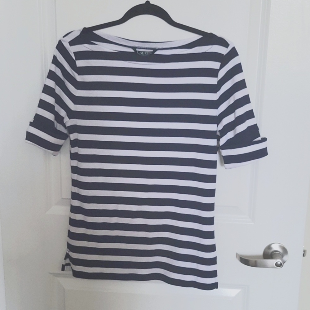 Ralph Lauren Boatneck Striped Top